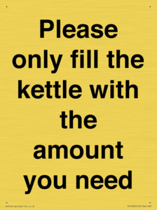 Please only fill the kettle with the amount you need